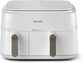 Philips Dual Basket heteluchtfriteuse 3000 Series, 8-in-1 functies, 9 liter, 2 Lades, Auto-sync Bereidingstijd, 90% Minder Vet, Rapid Air-technologie