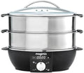 Magimix Roestvrij staal 12,2 liter Food Steamer, Art 11581EB, Zilver, 3 jaar garantie