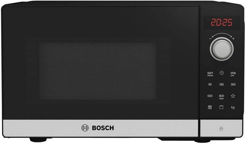 Bosch FEL023MS2 Stand Mikrowelle, 44 x 26 cm, AutoPilot 8, LED-scherm, edelstahl, zwart