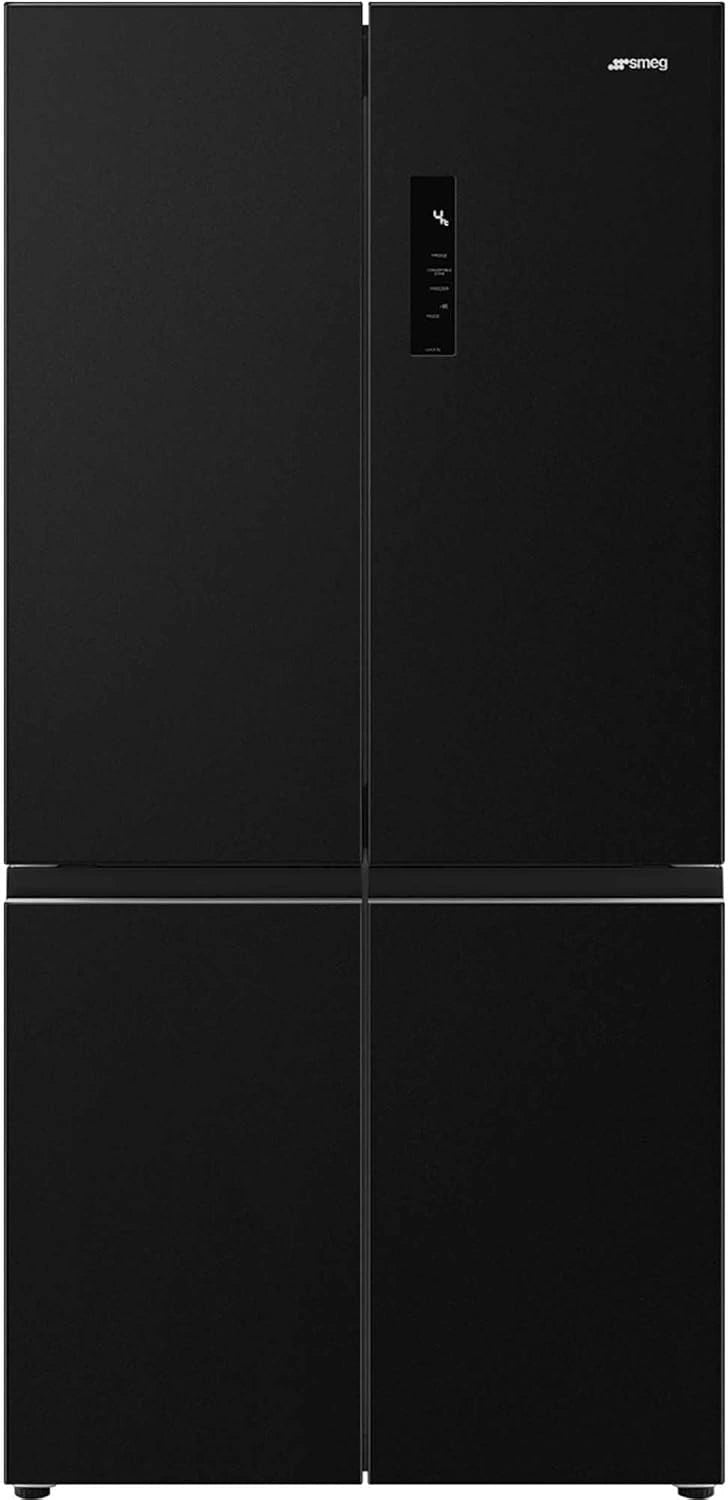 Smeg FQI60KD 522 liter Amerikaanse stijl koelkast met vriesvak, zwart
