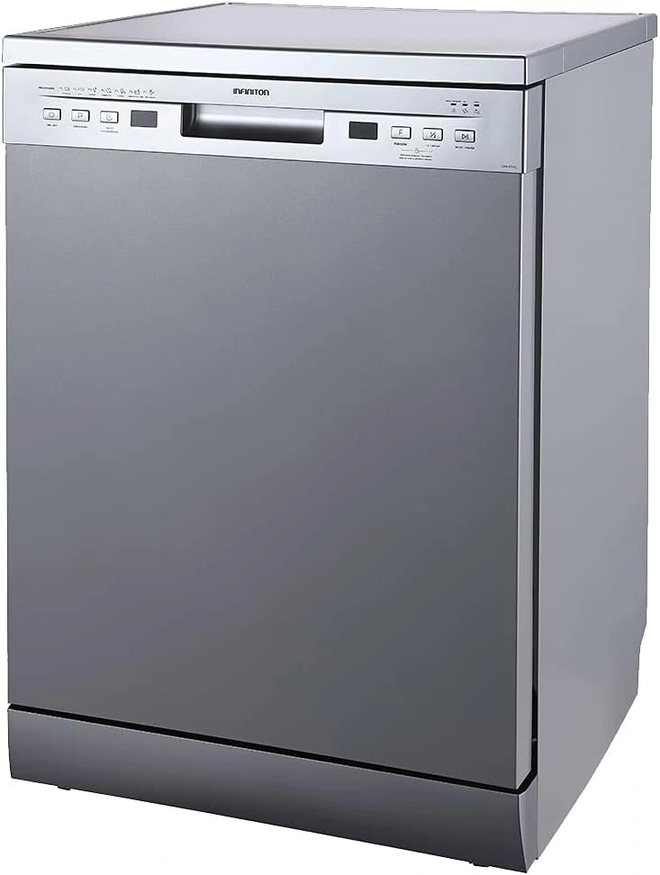 Vaatwasser DIW-60.6S Infiniton (A++, zilver, led-scherm, 12 diensten, extra drooging, elektronische bediening, Easyplay, onafhankelijk)