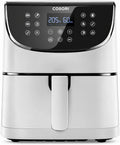 COSORI Heteluchtfriteuse 5,5 l XXL witte friteuse heteluchtfriteuse heteluchtfriteuse met digitaal led-aanraakscherm, 13 programma's