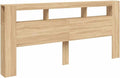 VidaXL Hoofdbord met LED 220x18,5x103,5 cm bewerkt hout sonoma eiken, beige
