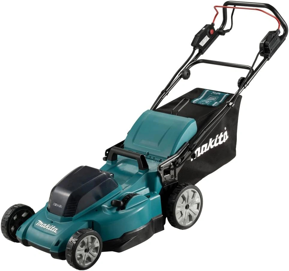 Makita grasmaaier 36 V => 2 x 18 V Li-Ion 5 Ah DLM481CT2, zwart