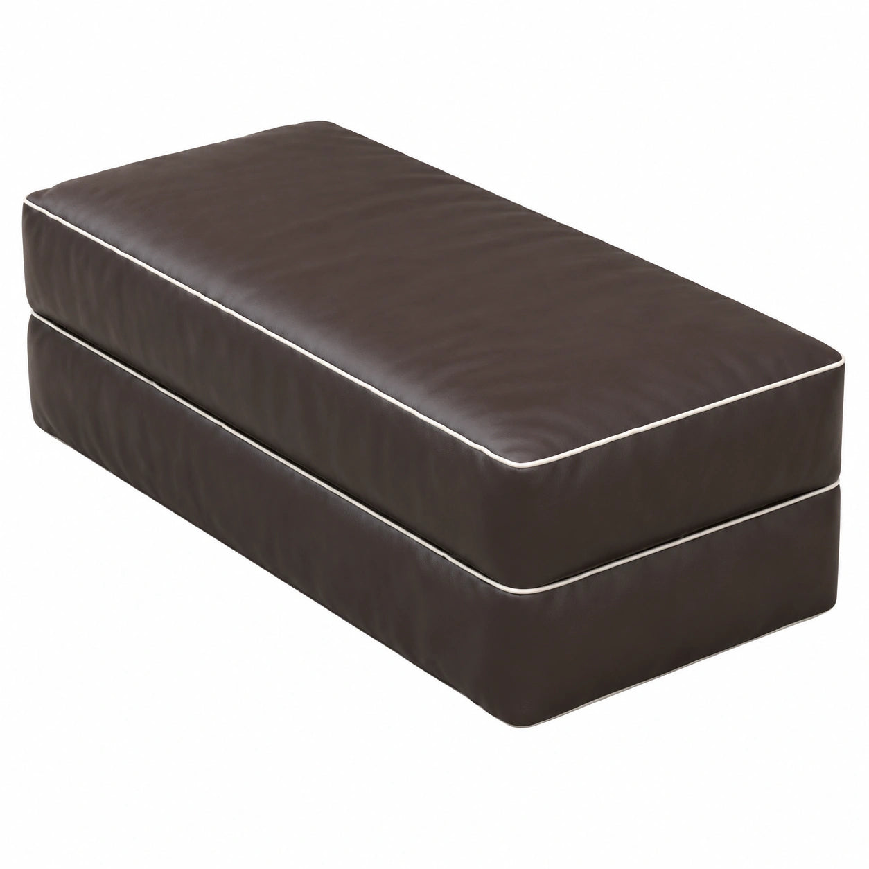 Moderner PU-Leder Sitzbankhocker für Schlafzimmer oder Wohnzimmer, rechteckig, 120x45x40cm