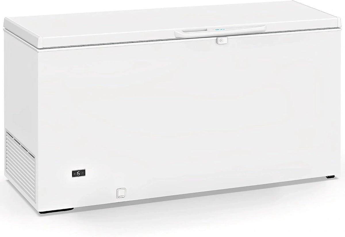 MBH, Industriële vrieskist 160 cm, 439 liter met klapdeksel. Horizontale professionele vriezer voor bar, restaurant en Horeca., zilver