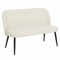 Moderne HOMCOM 2-Sitzer Samt-Couch mit geschwungener Rückenlehne, für Wohnzimmer und Schlafzimmer, Beige