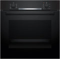 Bosch HBA510BA3 Serie 2 inbouwoven, 60 x 60 cm, 3D-hete lucht voor gelijkmatig bakken op 3 niveaus, snelle verwarming, halogeen binnenverlichting