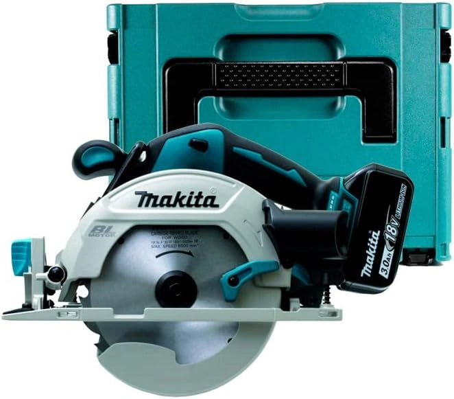 Makita DHS680F1J cirkelzaag 18 V LXT Ø 165 mm (1 x 3,0 Ah) van MAKPAC, zwart