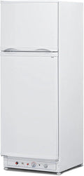 Smad Gaskoelkast met vriesvak, gas/230 V, stille koelkast, koel-vriescombinatie (203 l + 62 l), voor gîte, garage, camping, camper, 265 l, wit
