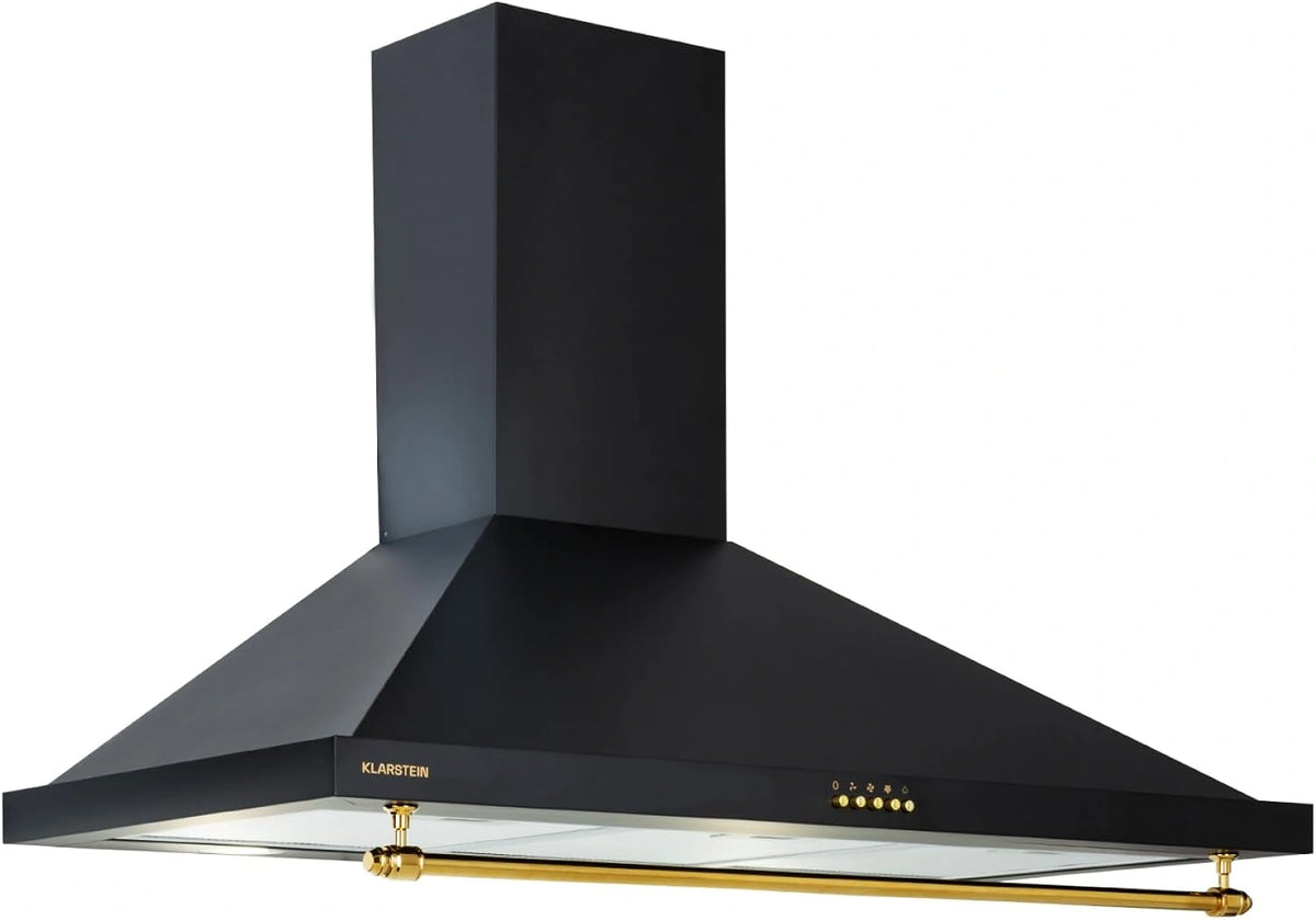 Klarstein Afzuigkap 90 cm, Afvoer Afzuigkap Met RGB-LED's, Krachtige Stille 591,5 m³/h Luchtstroom, Wandkap Met Aluminium Vetfilter & 3, zwart