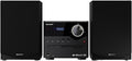 SHARP XL-B517D(BK) Micro Hi-Fi geluidssysteem stereo met DAB radio, DAB+, FM, Bluetooth, CD-MP3, USB-weergave, houten luidsprekers, 45W, zwart