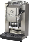 FABER COFFEE MACHINES Pro 3.0 Inox Koffiezetapparaat ESE 44 mm, van staal met magneetventiel, uitneembare padhouder en glazen bus (mat satijn)
