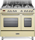 MEM 965T BX ED gasfornuis met elektrische oven, 5 branders, 90 x 60 cm, crème