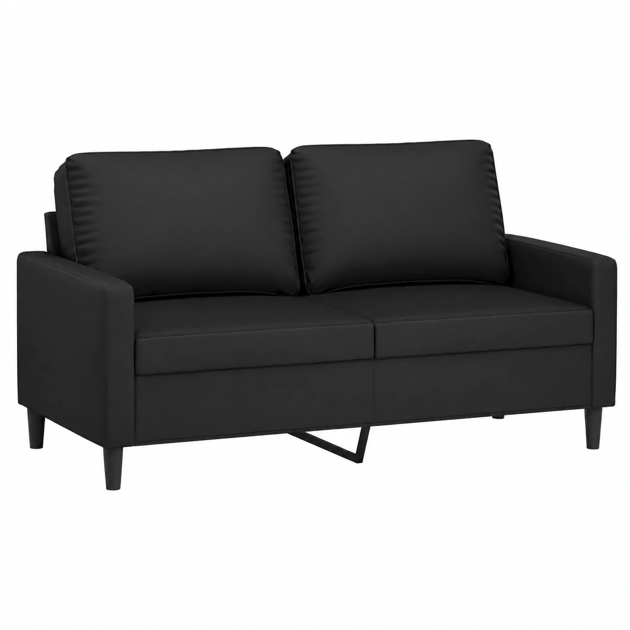 Elegantes 2-Sitzer-Sofa aus schwarzem Samt mit Metallrahmen, perfekt für Ihr Wohnzimmer