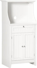 HOMCOM Magnetronkast keukenkast met 1 lade, 2 deuren, 60 x 40 x 122,5 cm, wit