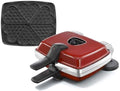 LAGRANGE Super2 wafelijzer, 1000 W, 1 set platen (makel hart), gemaakt in Frankrijk, omkeerbaar op sokkel, afneembare platen, multifunctioneel