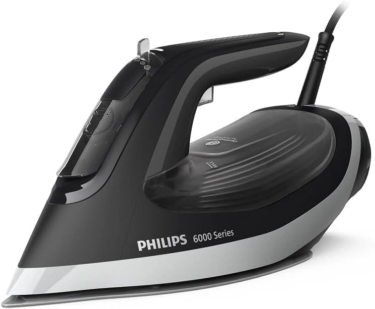 Philips Stoomstrijkijzer 6000, OptimalTEMP, 45g continue stoom, zwart/bruin