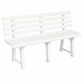 Weiße Gartenbank aus Kunststoff, 145,5 cm - Ideal für Garten, Park und Balkon