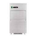 Professionele holle ijsblokjesmachine, 20 kg/24 uur, reserve 5 kg, digitale bediening, R290, zilver