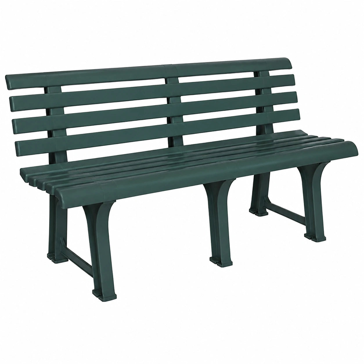 Kunststoff Gartenbank 145,5 cm in Grün - Robuste Sitzbank für Außenbereiche