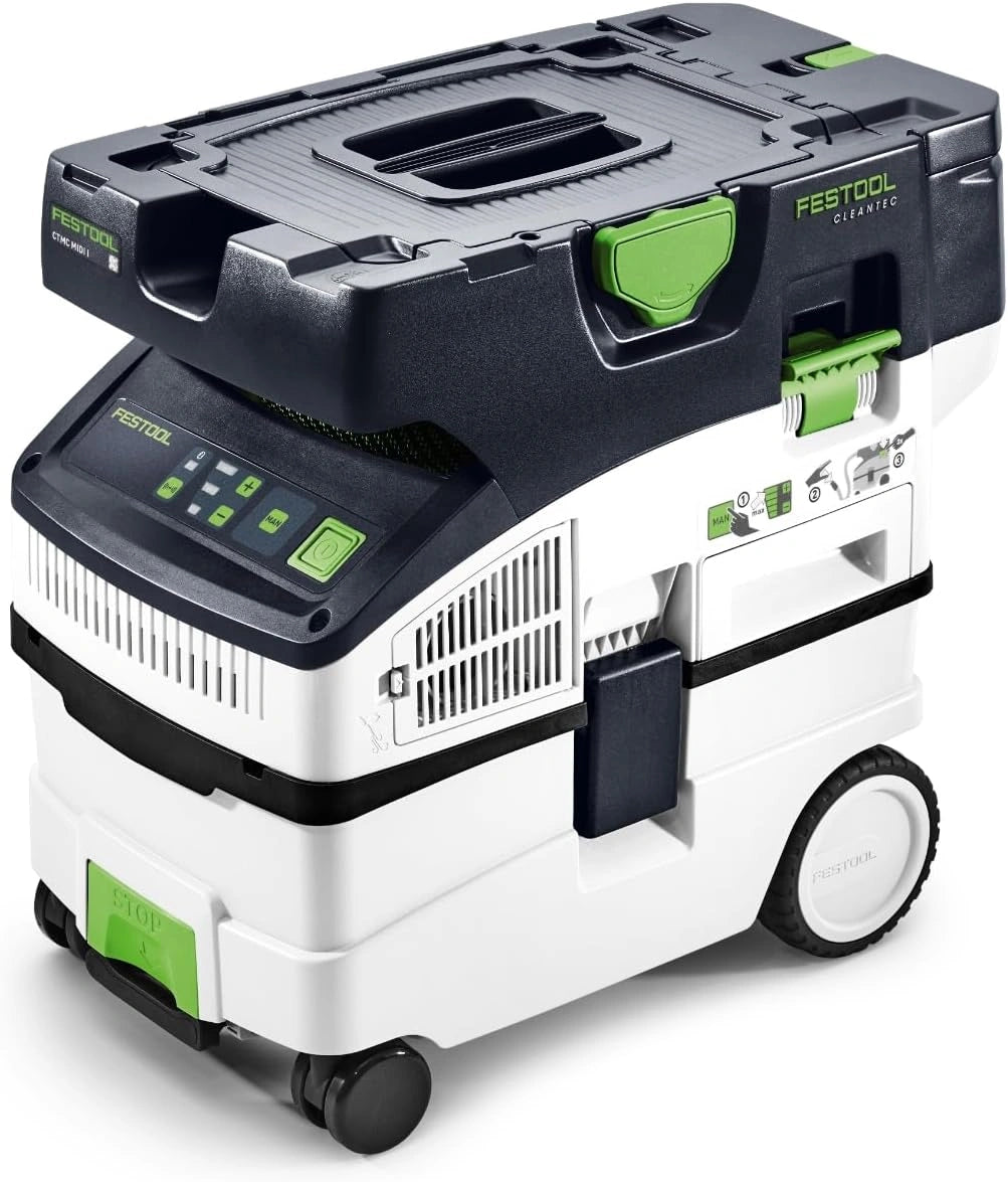 Festool CTMC MIDI I-Basic CLEANTEC draadloze stofzuiger (met hoofdfilter, SELFCLEAN-filterzak, gladde zuigslang Ø 27/32 x 3,5 mR