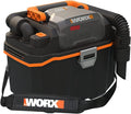 WORX WX031.9 accu nat-/droogzuiger, mobiel en handig, 20V, met spleetmondstuk en brede straalmondstuk, zonder accu en oplader, zwart/oranje
