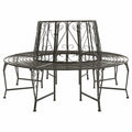 Gecheer Rundbank 160 cm aus Stahl für Garten, Park und Balkon