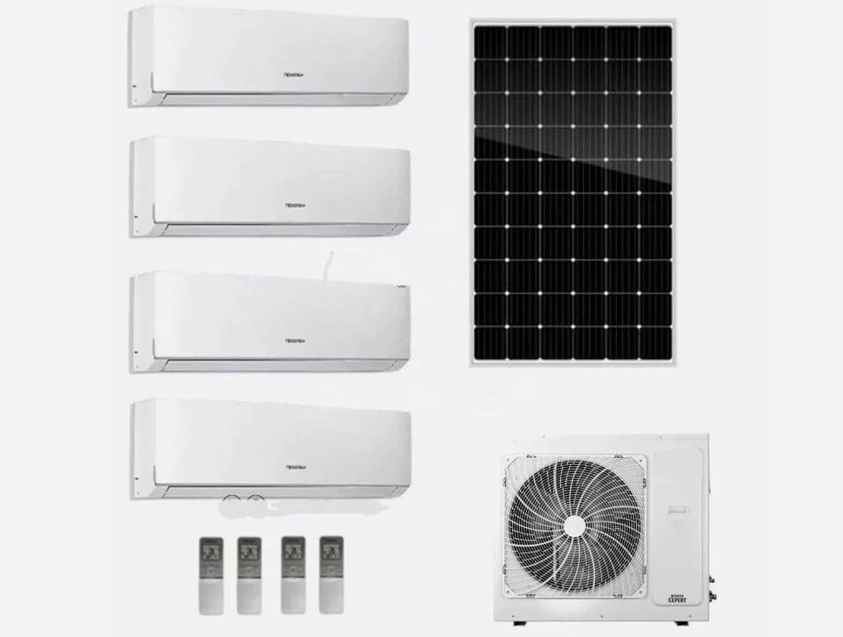 42000BTU Solar Multi 24k Zones Split Airconditioner & Heater, 2 Zones, zwart