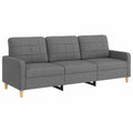 Willood Dunkelgraues 210 cm 3-Sitzer-Sofa mit Metallrahmen für Wohnzimmer