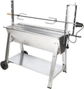 Happy Garden Somagic, braadpan voor hout en houtskool, titanium, zilver