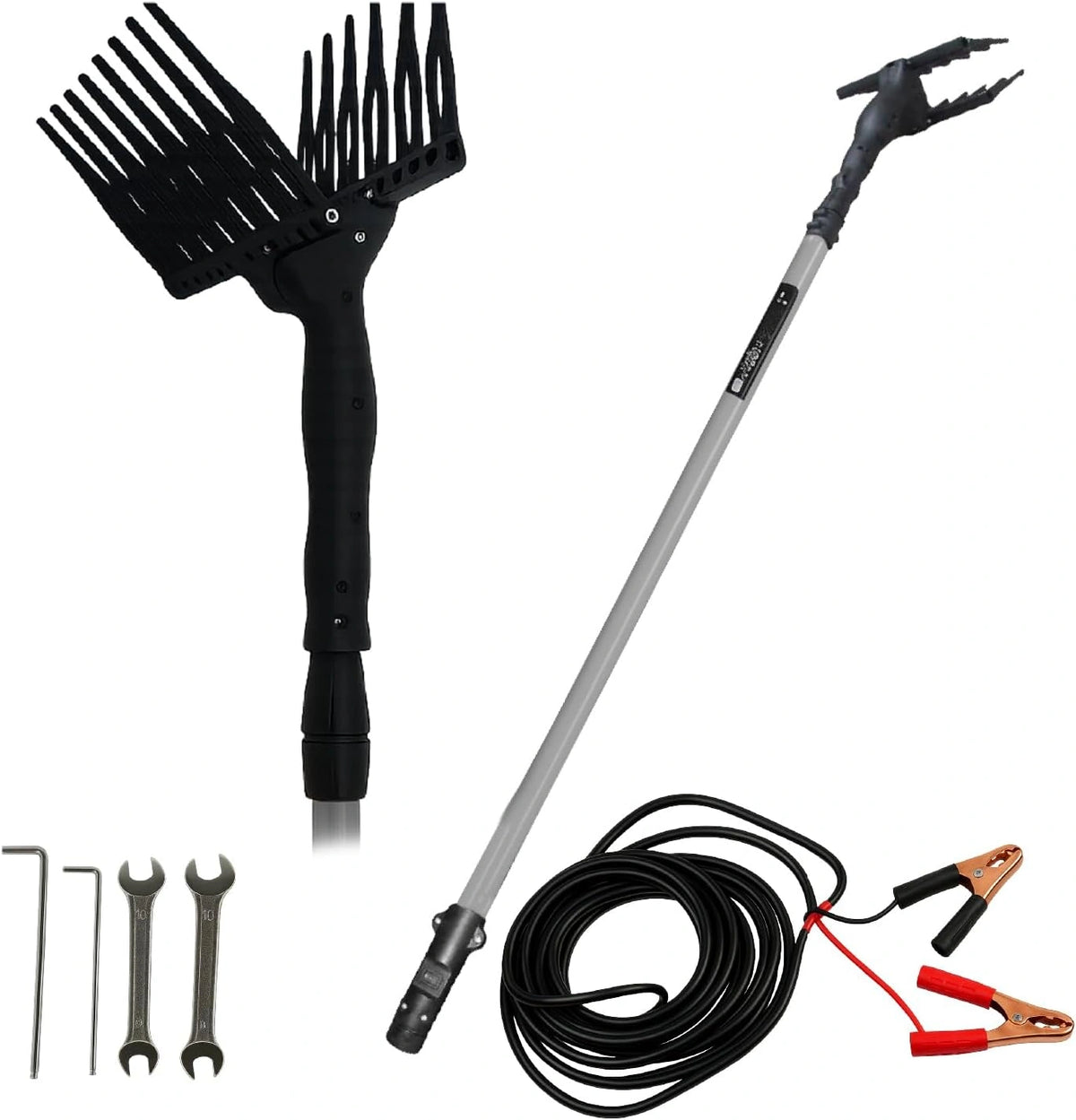 Crisalide Elektrische olijvenschudder, 140 W, met telescoopstang van aluminium, 210-295 cm, kabel 15 m, motor 12 V, oogst 80 kg/u