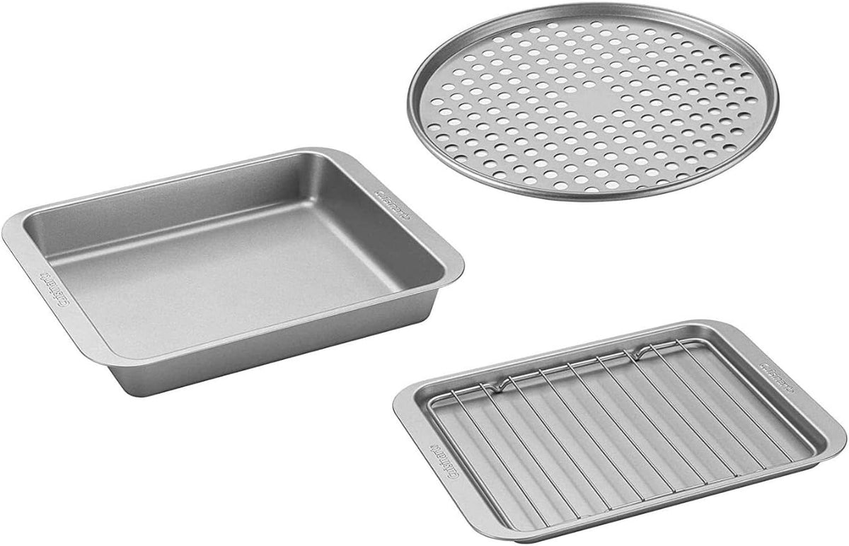 Cuisinart AMB-TOB4 Broodrooster Oven Bakpan, 4-delige set, zilver