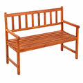 Massivholz Akazie Gartenbank 120 cm - Perfekt für Park, Balkon und Garten