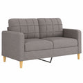 Willood Zweiersofa in Taupe - Polstercouch mit Metallrahmen, 140 cm