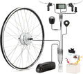 SEASON 28 inch (700C) E-bike ombouwset, 36 V, 250 W, borstelloze aandrijving voorwiel, naafmotor voor voorwiel, met LCD-scherm, pedaalsensor, zilver