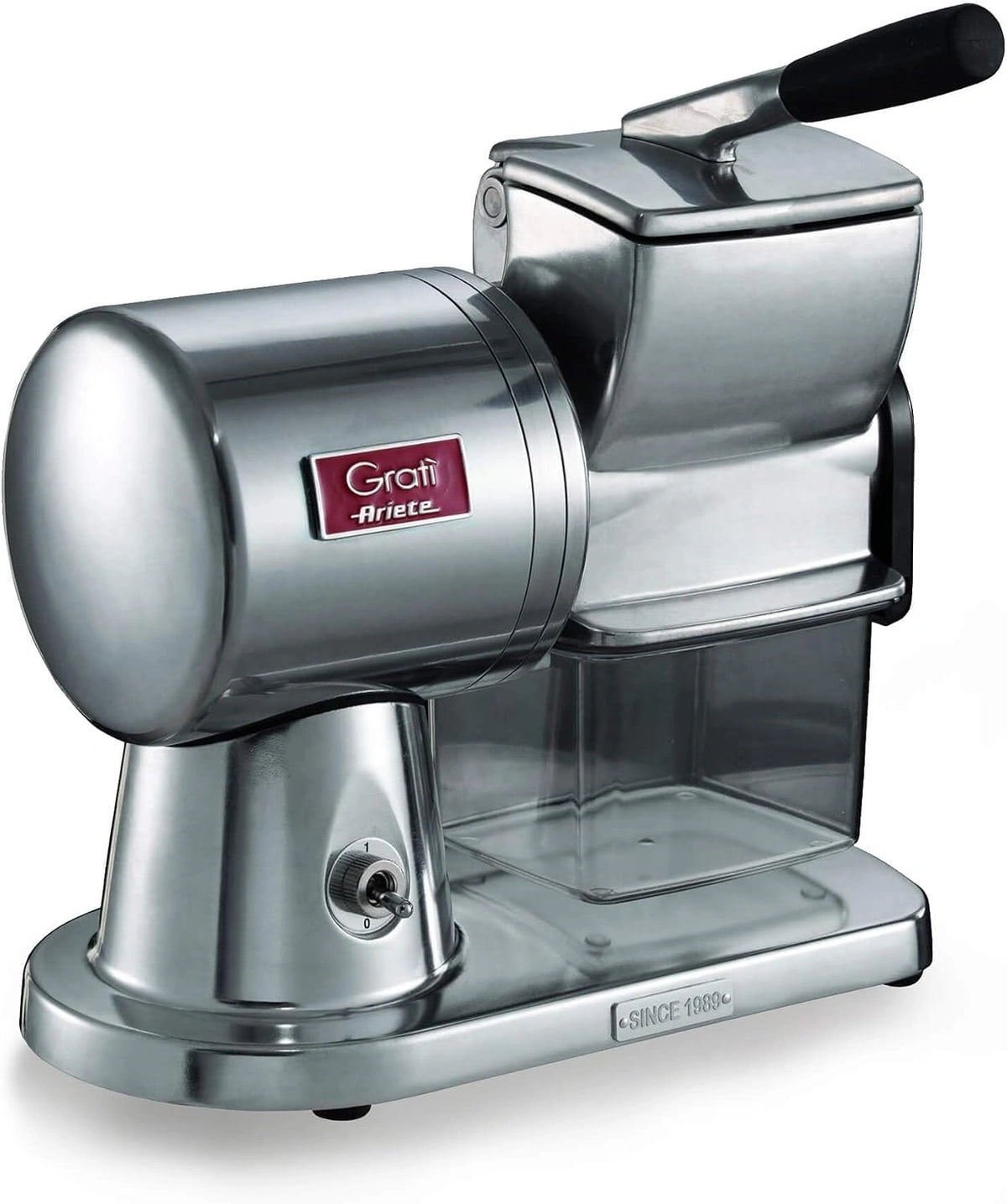 Ariete Gratì Superior 449, professionele elektrische kaasrasp van gegoten aluminium voor kaas, brood, chocolade, gedroogde vruchten, inductiemotor