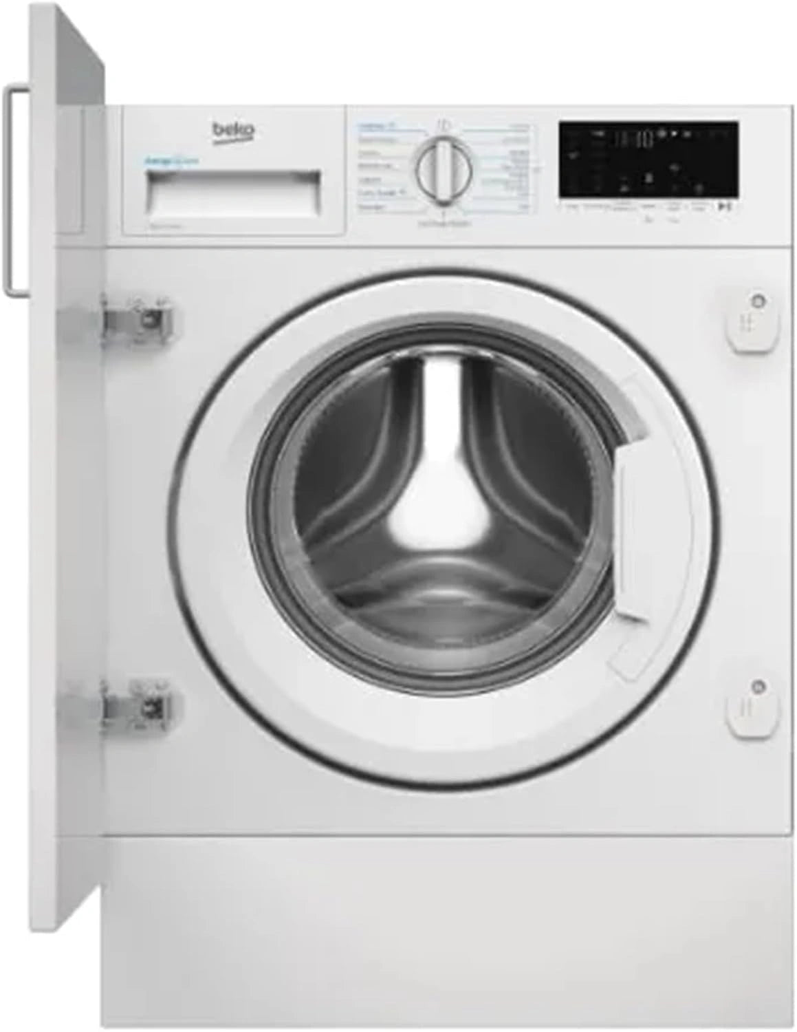 WIT8A4BW Wasmachine, 8 kg, inbouw, 1400 omwentelingen, energieklasse A, zilver