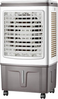 Draagbare verdampingsluchtkoeler, 40 liter, met afstandsbediening, 3 snelheden en 3 modi, 7,5 uur timer, mobiele airconditioning, energiebesparend