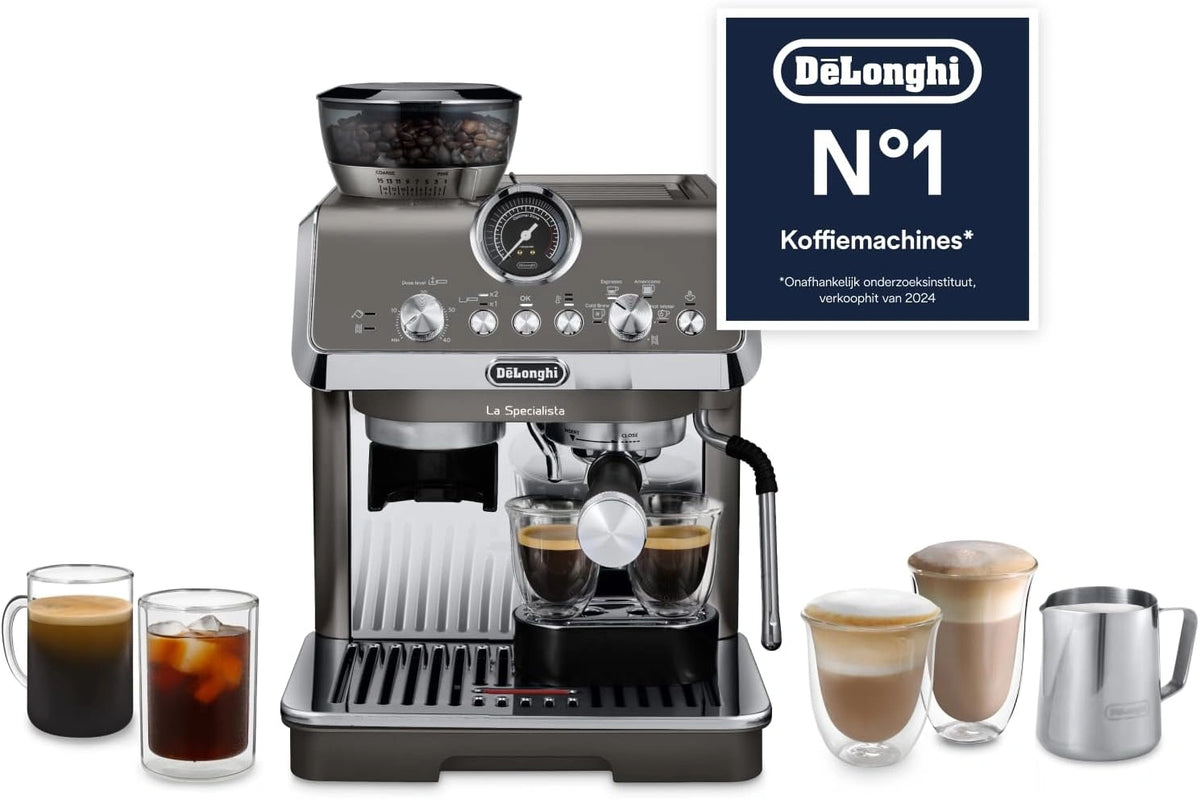 De'Longhi La Specialista Arte Evo EC9255.T, Pistonmachine met Cold Brew functie en Ingebouwde Bonenmaler, Melkstoompijpje, Inclusief BaristaKit