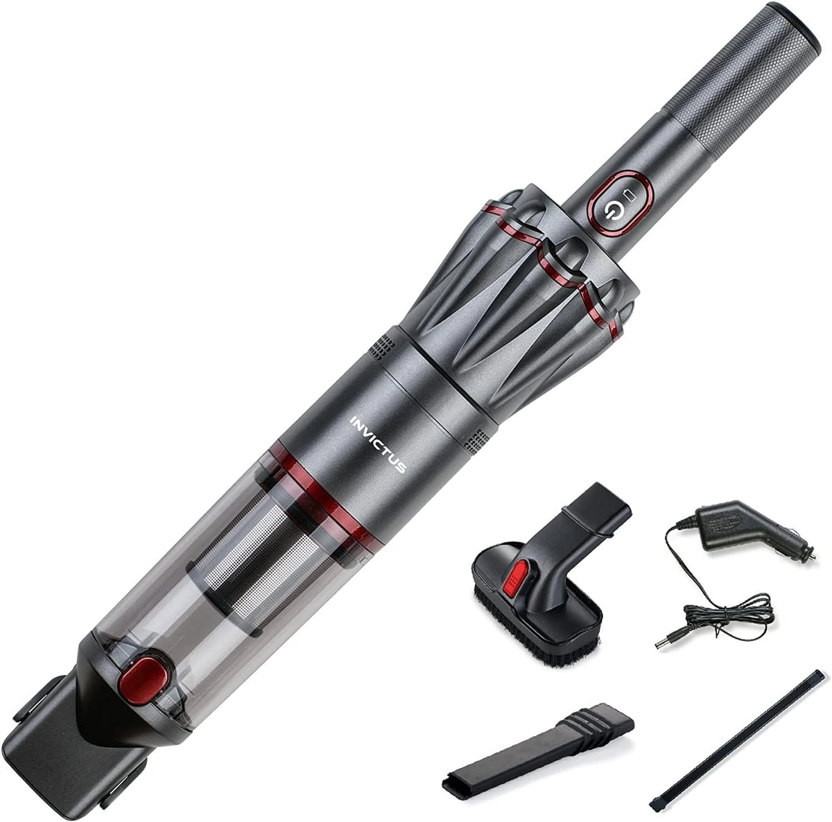 Genius Invictus One 1.0 Handstofzuiger, 12-delig, antraciet