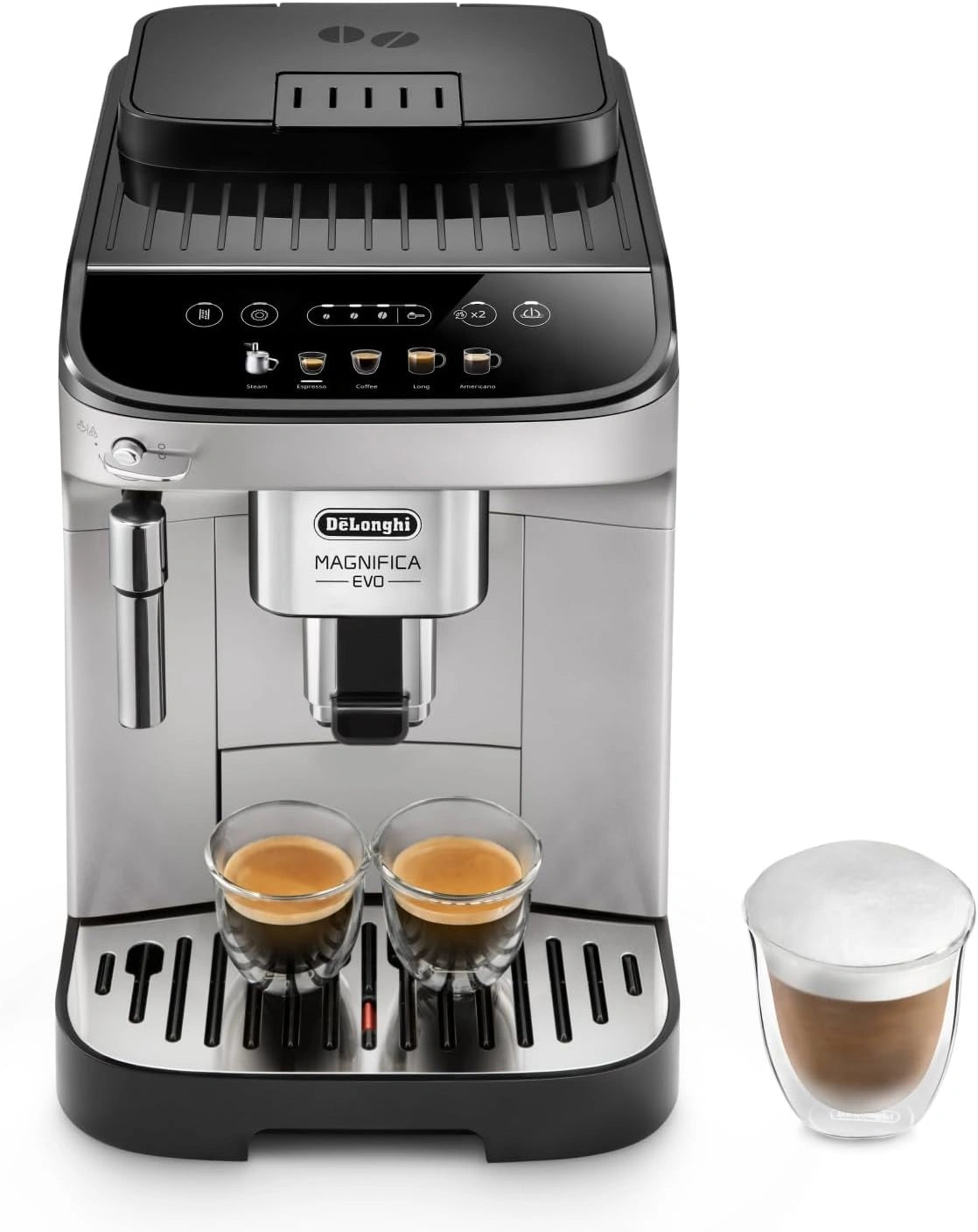 De'Longhi ECAM292.33.SB Magnifica Evo ECAM 292.33.SB Kaffeevollautomat met Milchaufschäumdüse,5 Direktwahltasten voor Espresso,Kaffee en weitere
