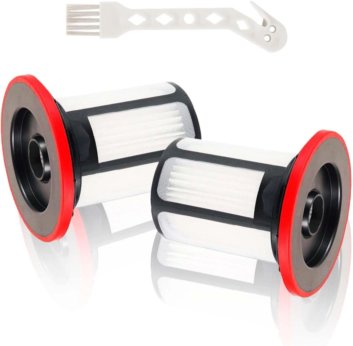 2 filters compatibel met Bosch Unlimited 6 stofzuiger accessoires, wit