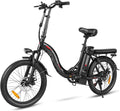 SAMEBIKE CY20 Opvouwbare Elektrische Fiets 250W 36V 13Ah Stad E‑bike 20', zwart/bruin