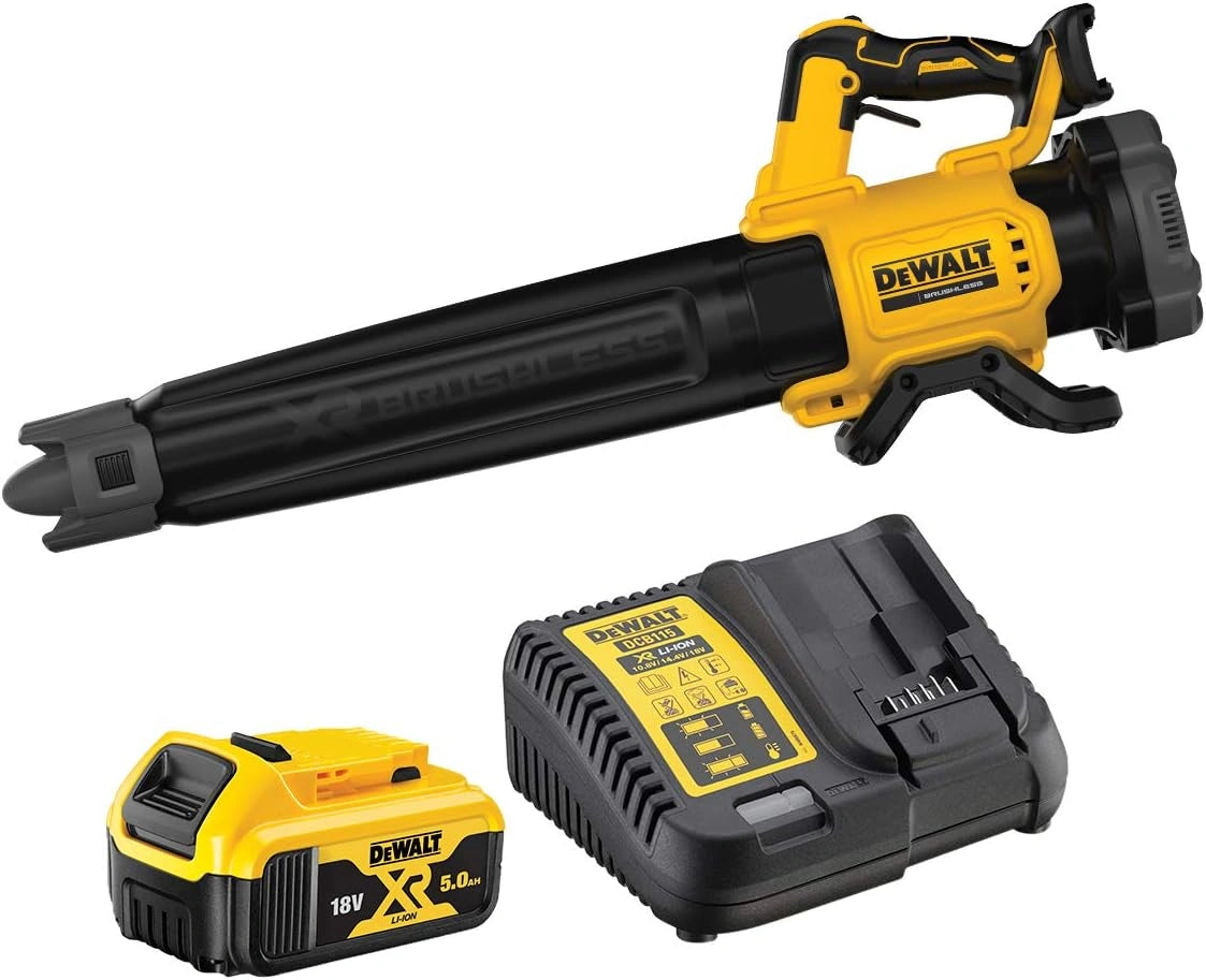 DEWALT XR 18V borstelloze axiale blazer met 1 Li-Ion 5Ah batterij, wit