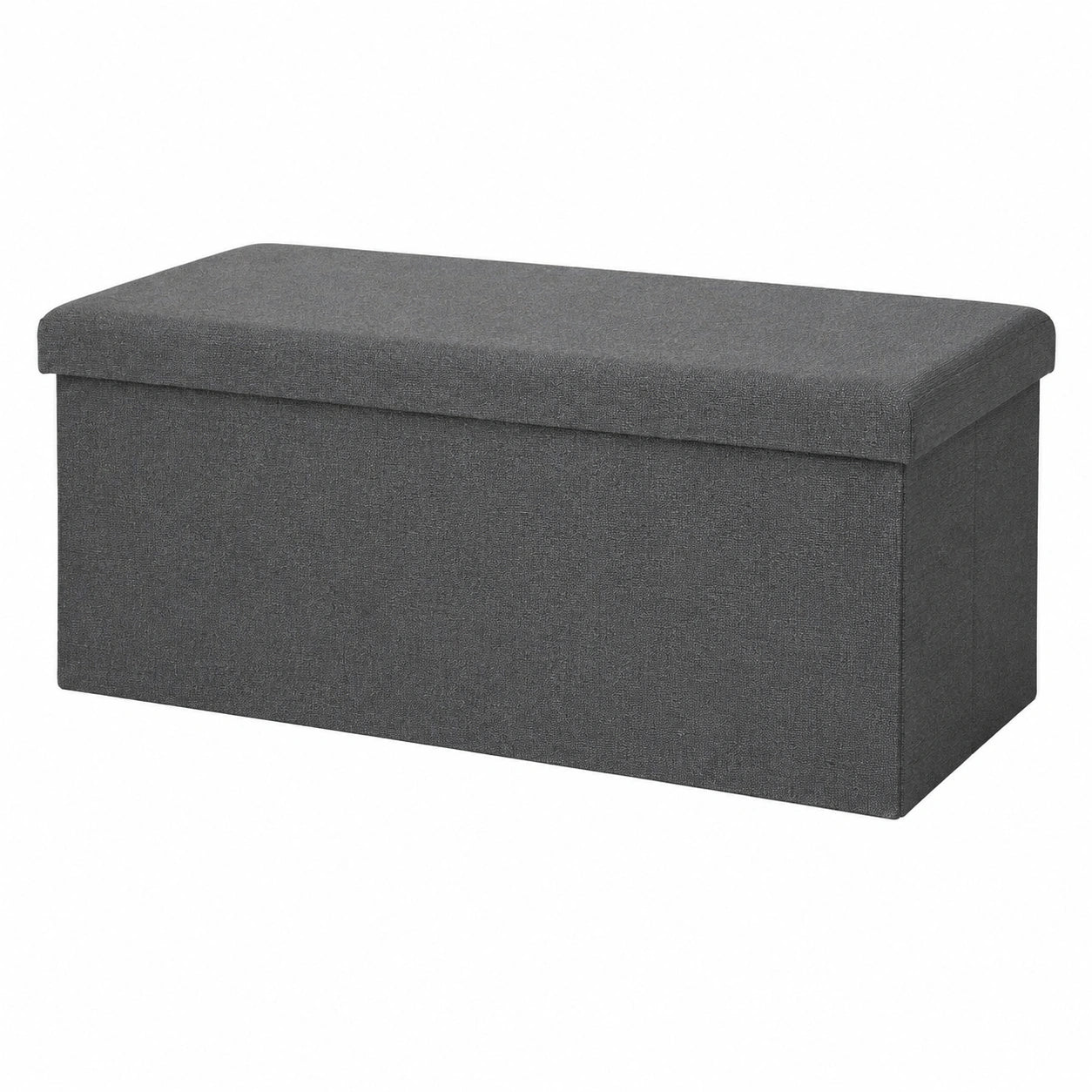 Geräumige Truhenbank mit Stauraum - Komfortabler Hocker in Anthrazit - Sitzhocker für Kinder - 110x38 cm Sitzbank