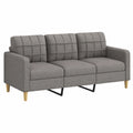 Willood Modernes 3-Sitzer-Sofa mit Metallrahmen, Stoffbezug in Taupe, Wohnzimmermöbel, 180 cm