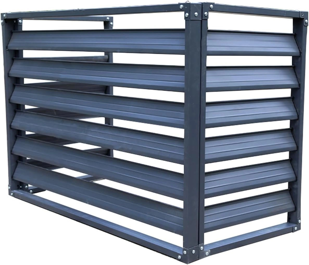 Airco- en warmtepomphoes, mini-split airconditionerhoes, aluminium hoes voor buitenunits met geluidsreductie voor airconditioners, 100x70x50cm, grijs