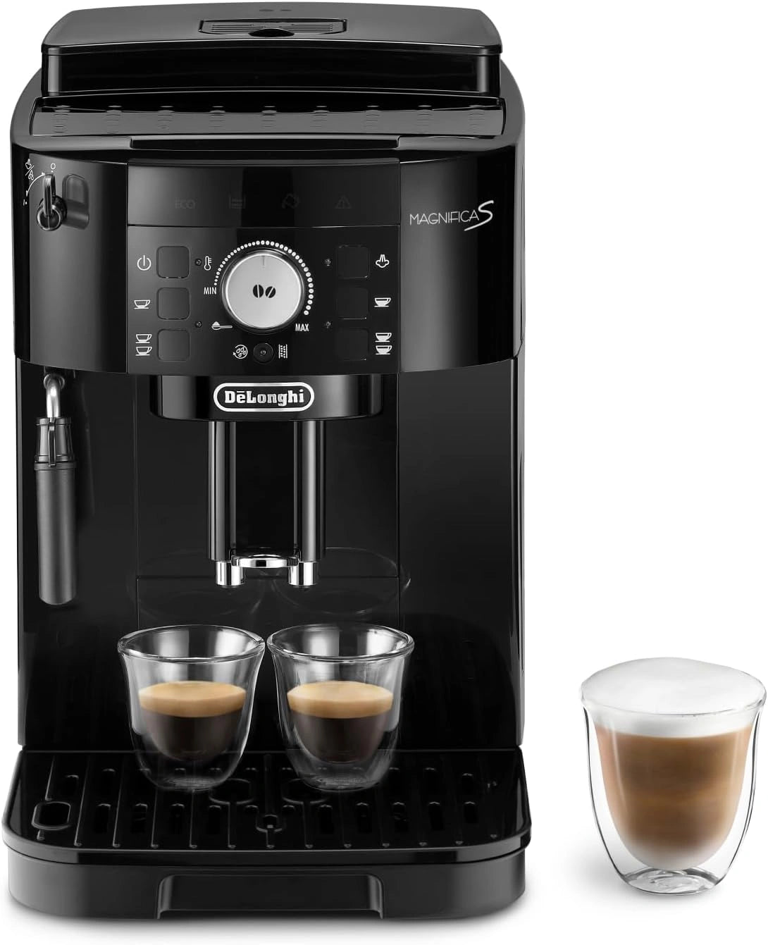 De'Longhi Magnifica S ECAM11.112.B, Volautomatische Espressomachine, Traditioneel Stoompijpje, Geïntegreerde Bonenmaler, 2 One-Touch Recepten