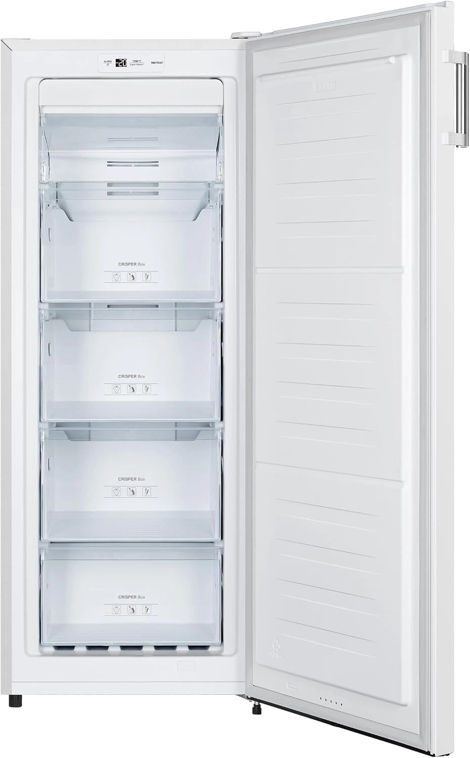 INFINITON CV-184L14WEB Verticale vriezer, energieklasse E, 155 l, 143,4 cm hoog, vorstvrij, Fast Freezing, wit